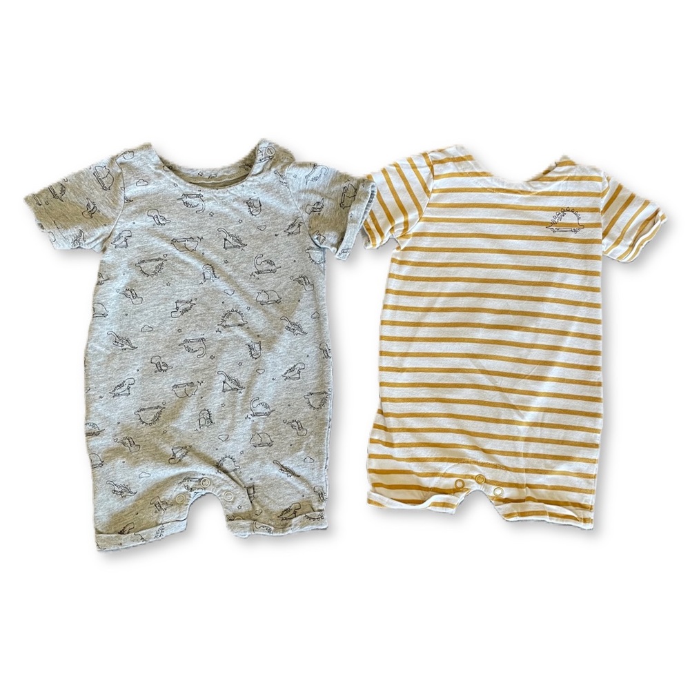 Tu 3-6m Skateboarding Dino Romper Bundle